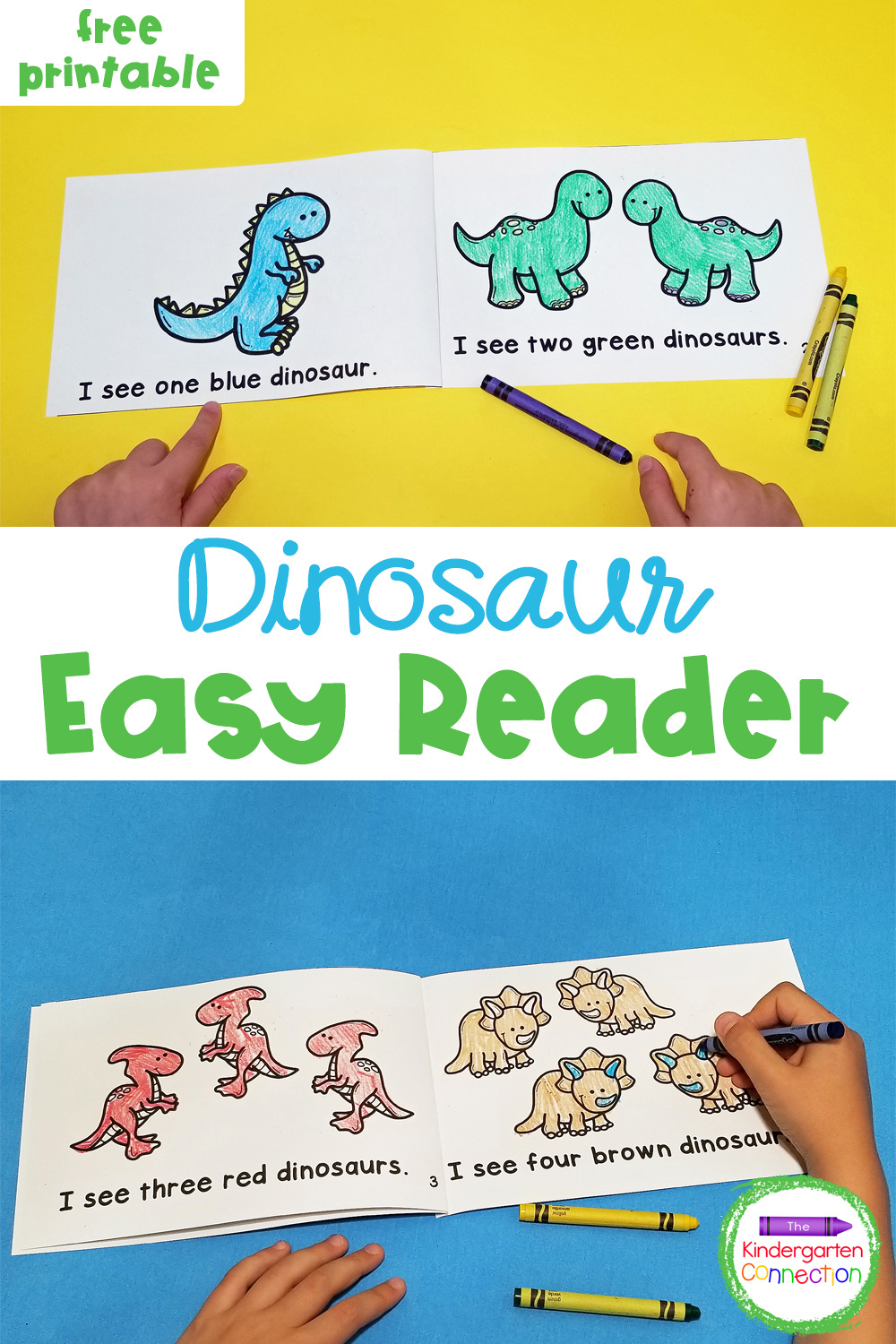 Free Printable Dinosaur Emergent Reader pertaining to Free Printable Books For Pre K