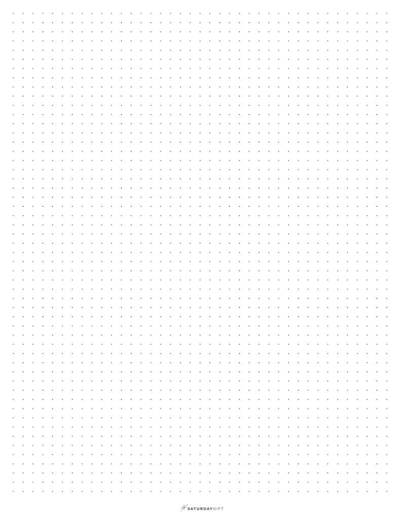Free Printable Dot Grid Paper For Bullet Journal | Saturdaygift within FREE Printable Bullet Journal Paper