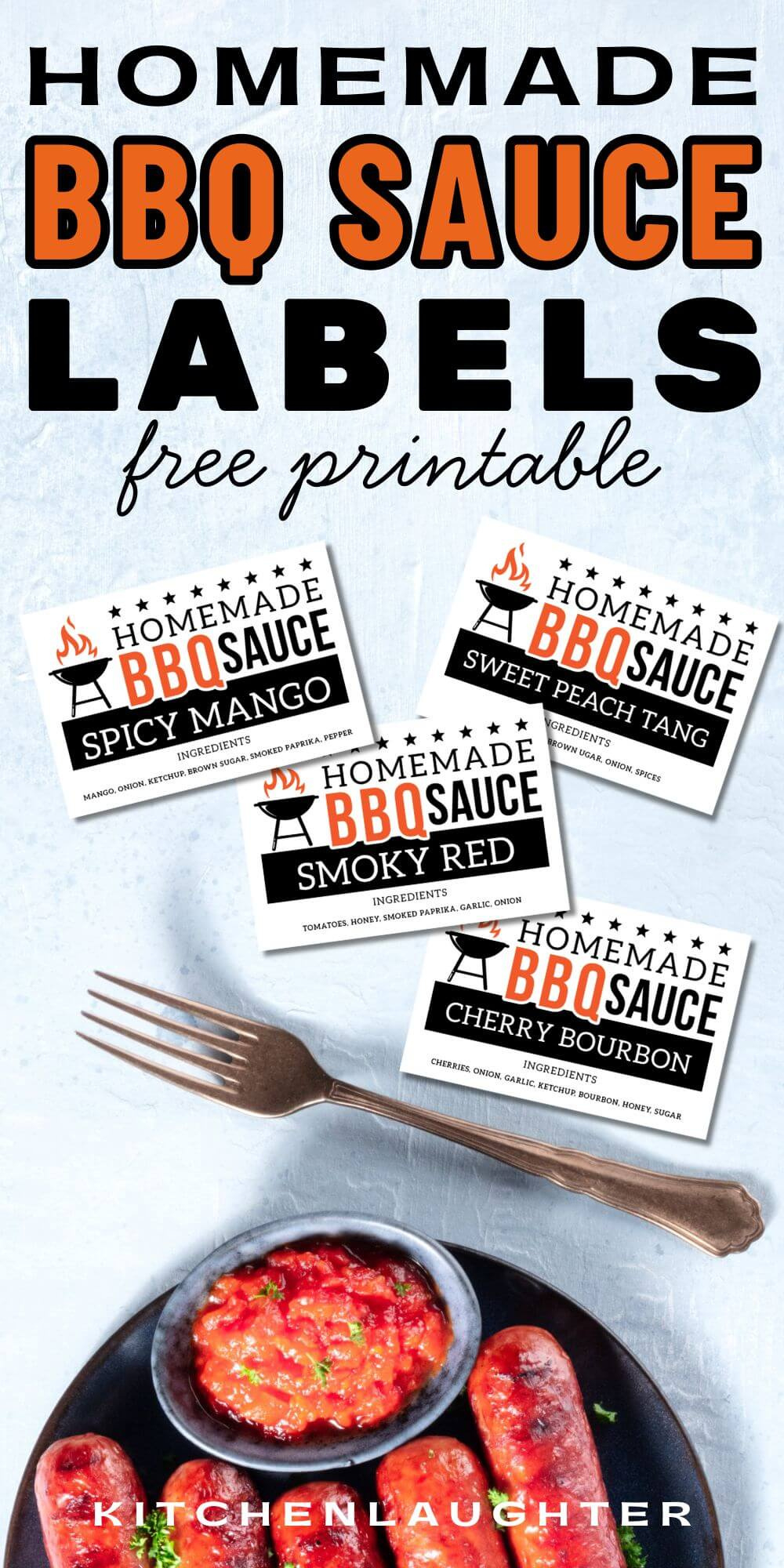 Free Printable &amp;amp; Editable Bbq Sauce Labels - Kitchen Laughter inside FREE Printable Bbq Sauce Labels