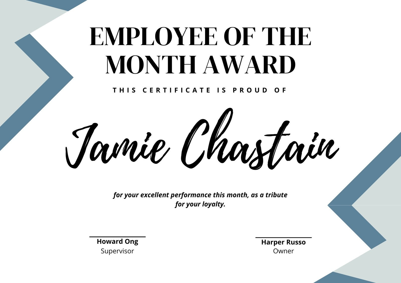 Free Printable Employee Of The Month Certificate Templates | Canva inside Free Printable Best Boss Certificate