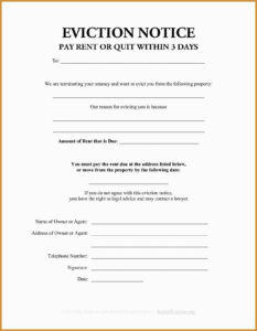 Free Printable Eviction Notice - Printable Party Favors within FREE Printable Blank Eviction Notice