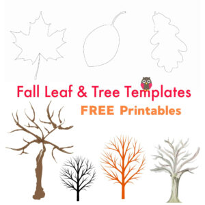 Free Printable Fall Leaf And Tree Templates - Emma Owl for Free Printable Autumn Tree Template