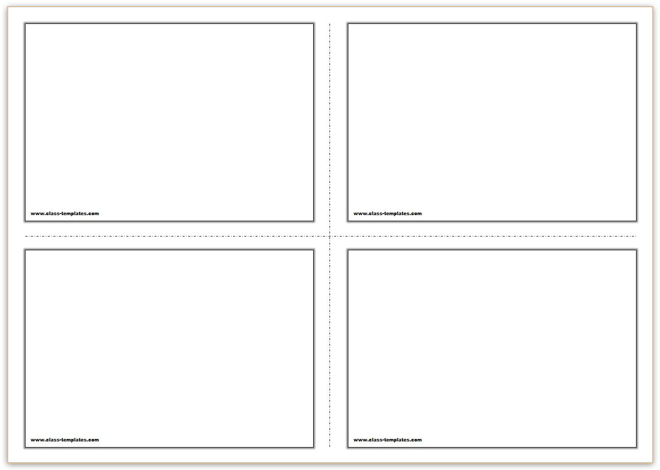 Free Printable Flash Cards Template pertaining to FREE Printable Blank Cards with Borders