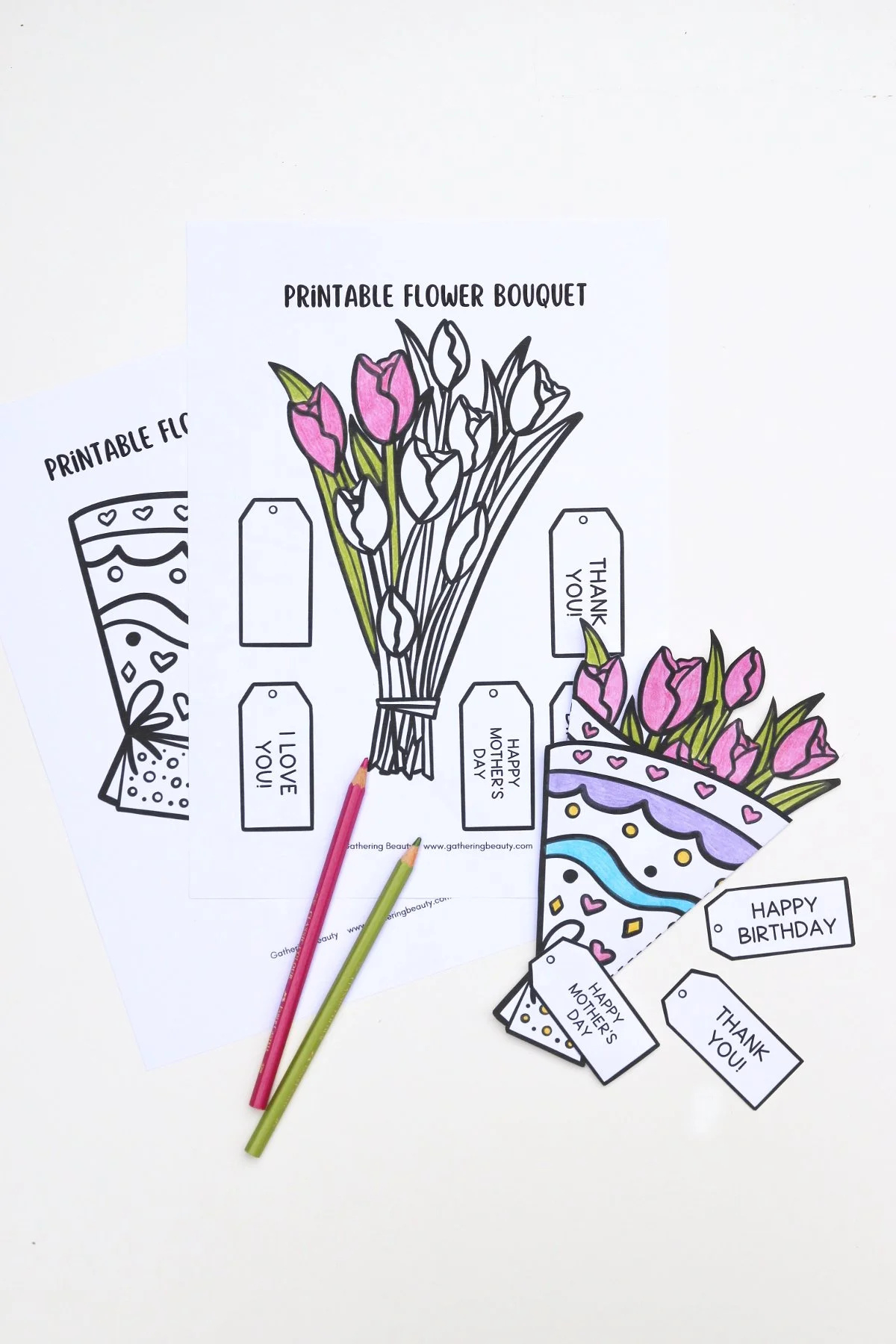 Free Printable Flower Bouquet — Gathering Beauty in Free Printable Bouquet Of Flowers