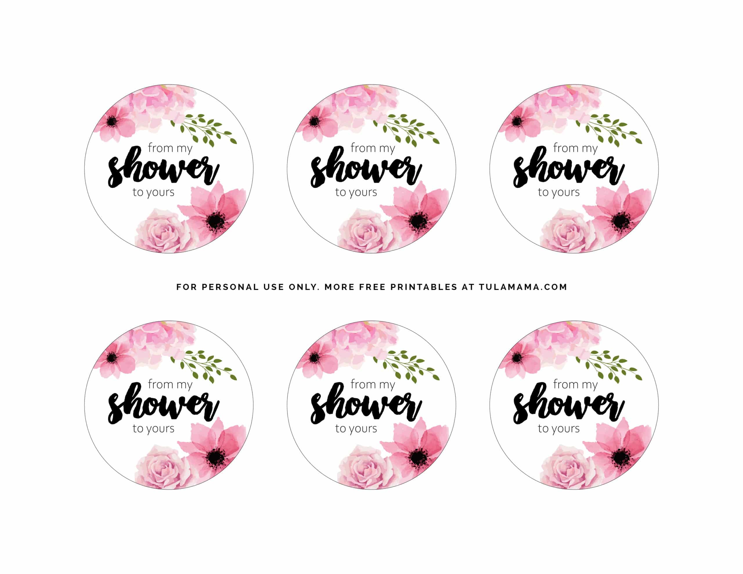 Free Printable &amp;quot;From My Shower To Yours&amp;quot; Gift Tags - Tulamama in Free Printable Bridal Shower Labels