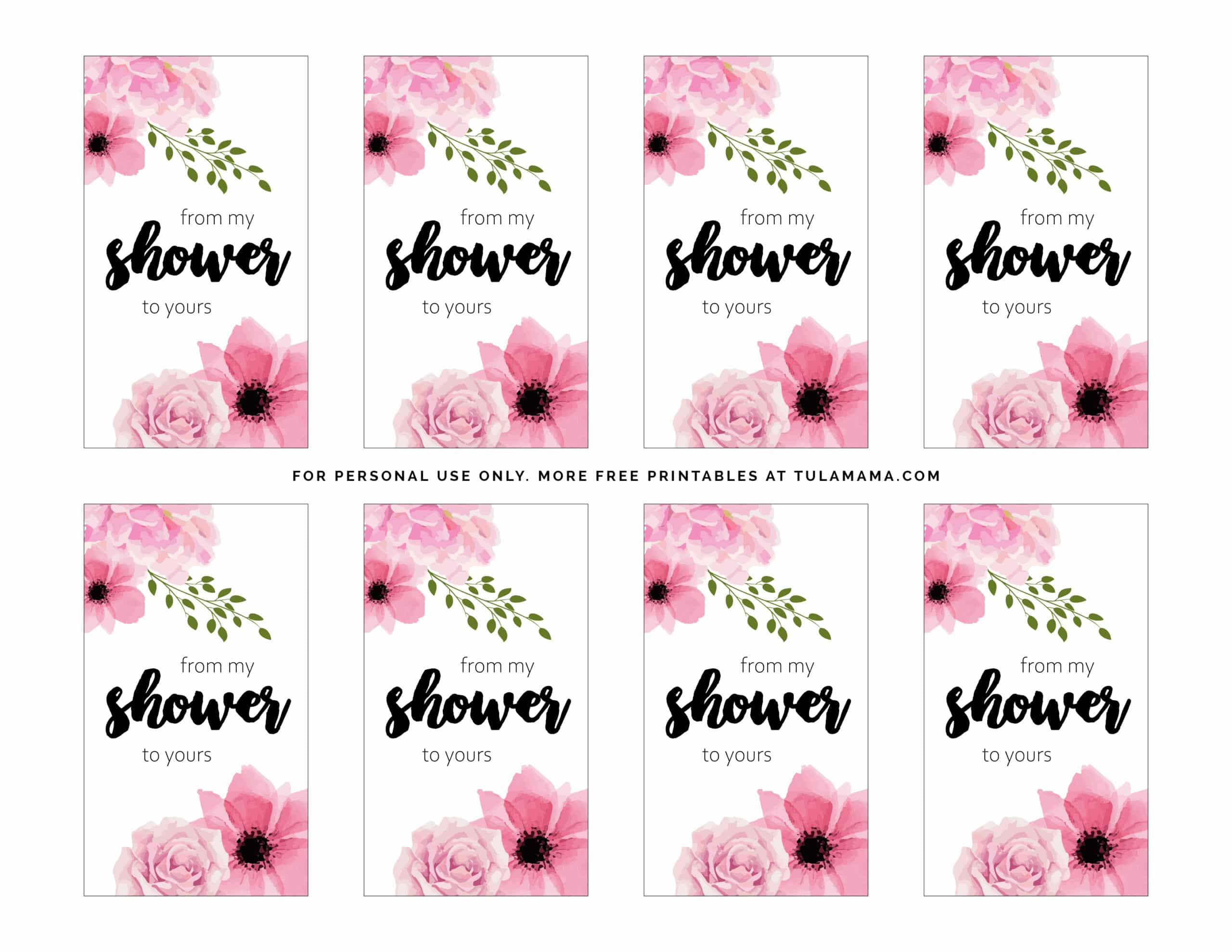 Free Printable &amp;quot;From My Shower To Yours&amp;quot; Gift Tags - Tulamama pertaining to FREE Printable Bridal Shower Labels