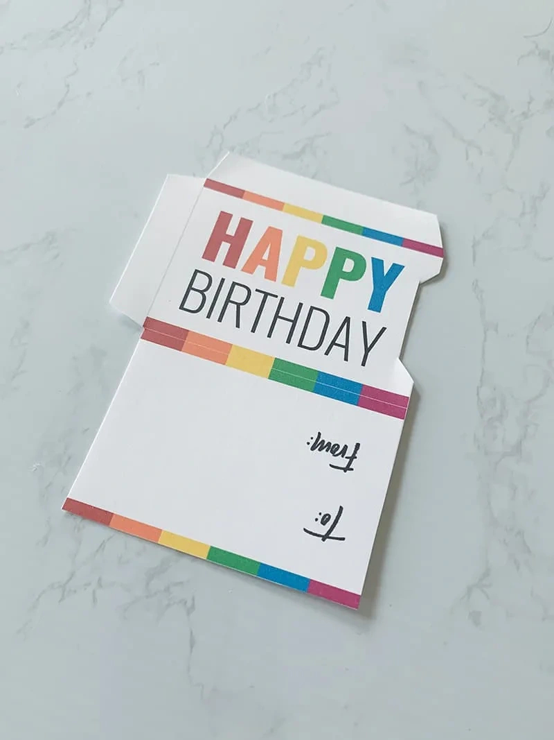 Free Printable Gift Card Holder | Happy Birthday | Instant Download for Free Printable Birthday Money Holder Cards