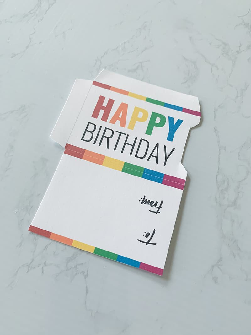 Free Printable Gift Card Holder | Happy Birthday | Instant Download inside FREE Printable Birthday Money Envelopes