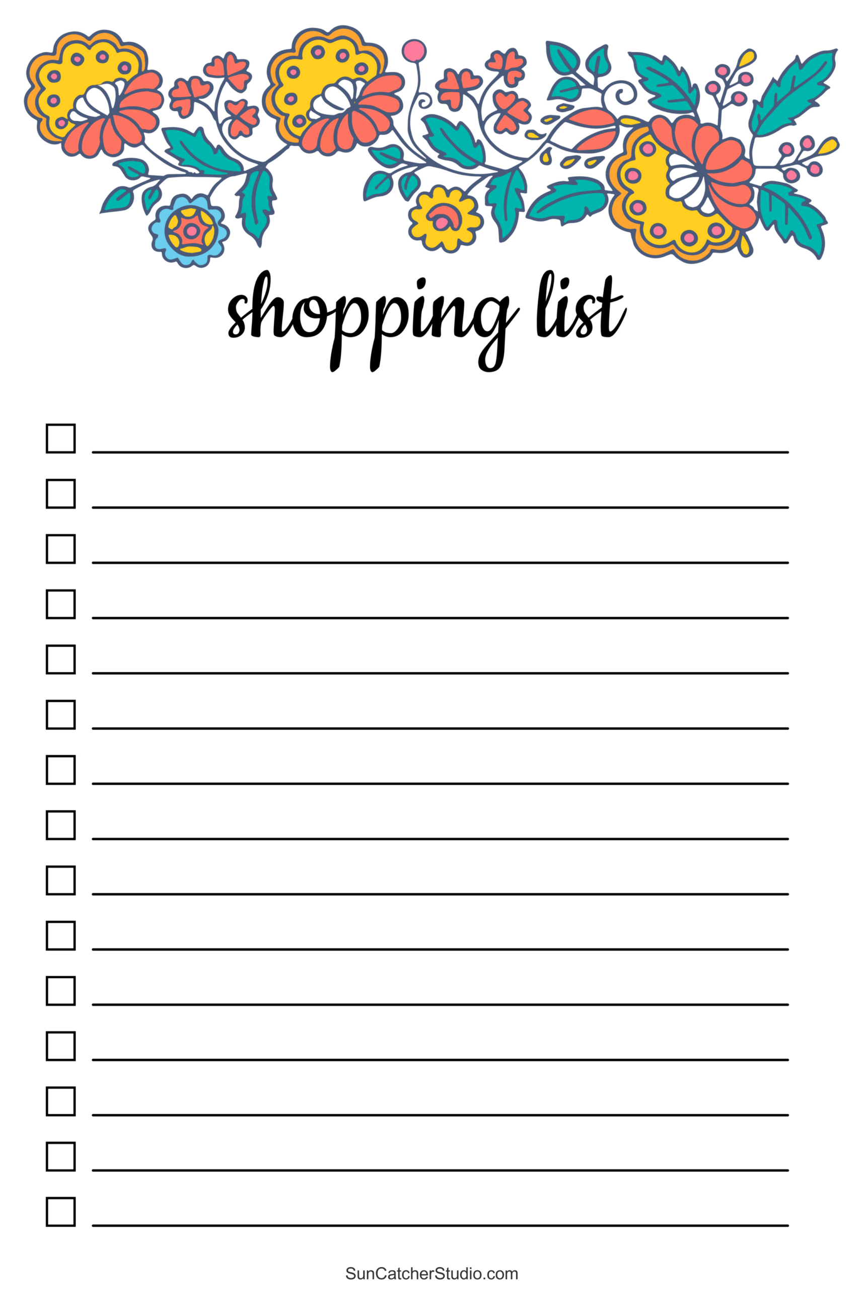 Free Printable Grocery List Templates (Pdf): Shopping Lists – Free in Free Printable Blank Shopping List