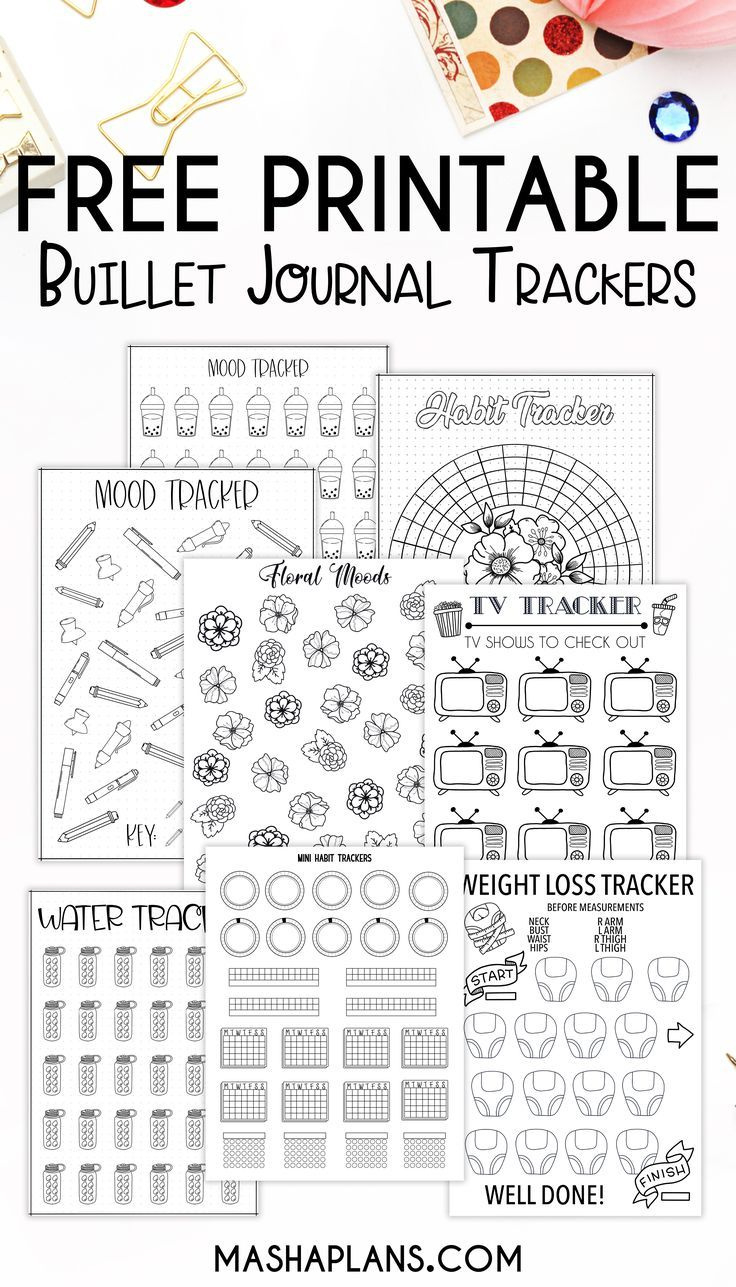 Free Printable Habit Trackers | Achieve Your Goals throughout FREE Printable Bullet Journal Habit Tracker