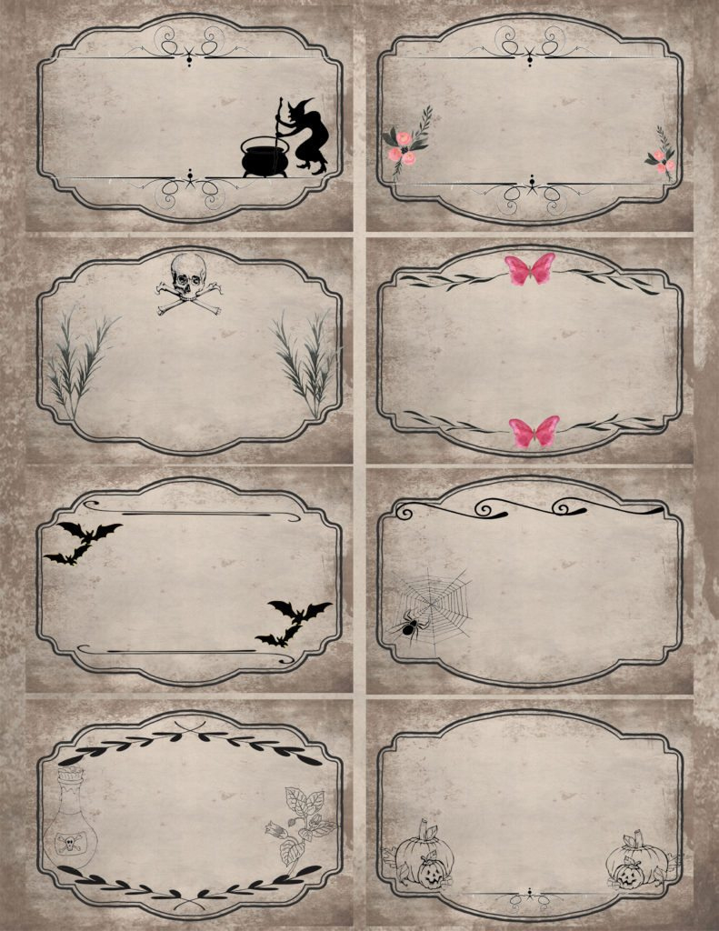 Free Printable Halloween Apothecary Labels: 16 Designs Plus Blanks! with FREE Printable Blank Apothecary Labels