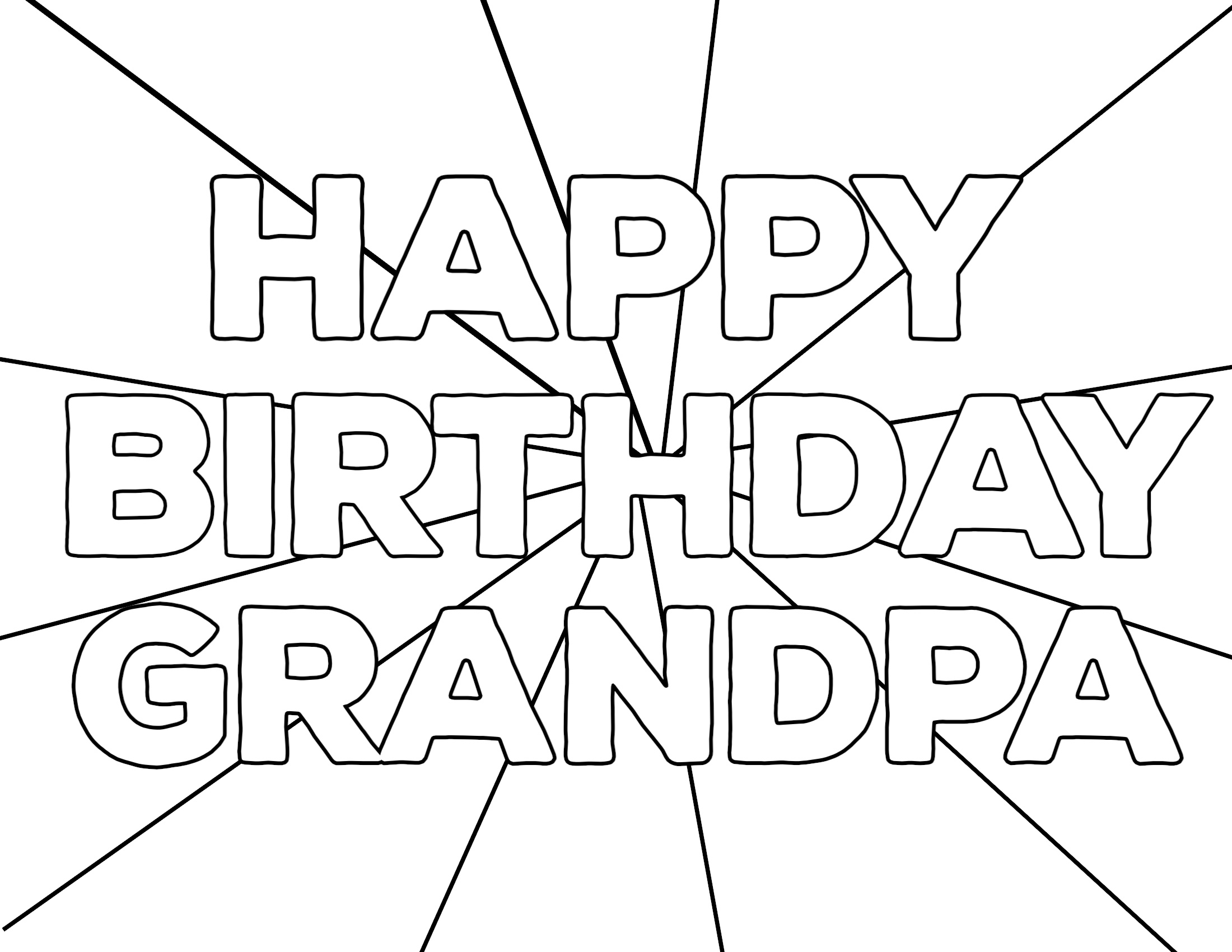 Free Printable Happy Birthday Coloring Pages - Paper Trail Design with regard to FREE Printable Birthday Card For Grandpa