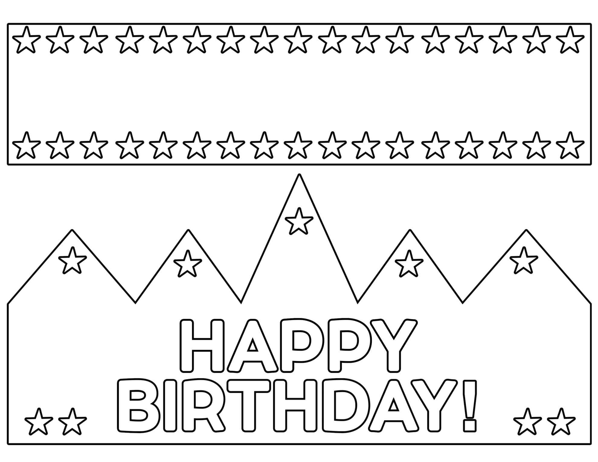 Free Printable Happy Birthday Crown - Paper Trail Design with regard to FREE Printable Birthday Crown Template