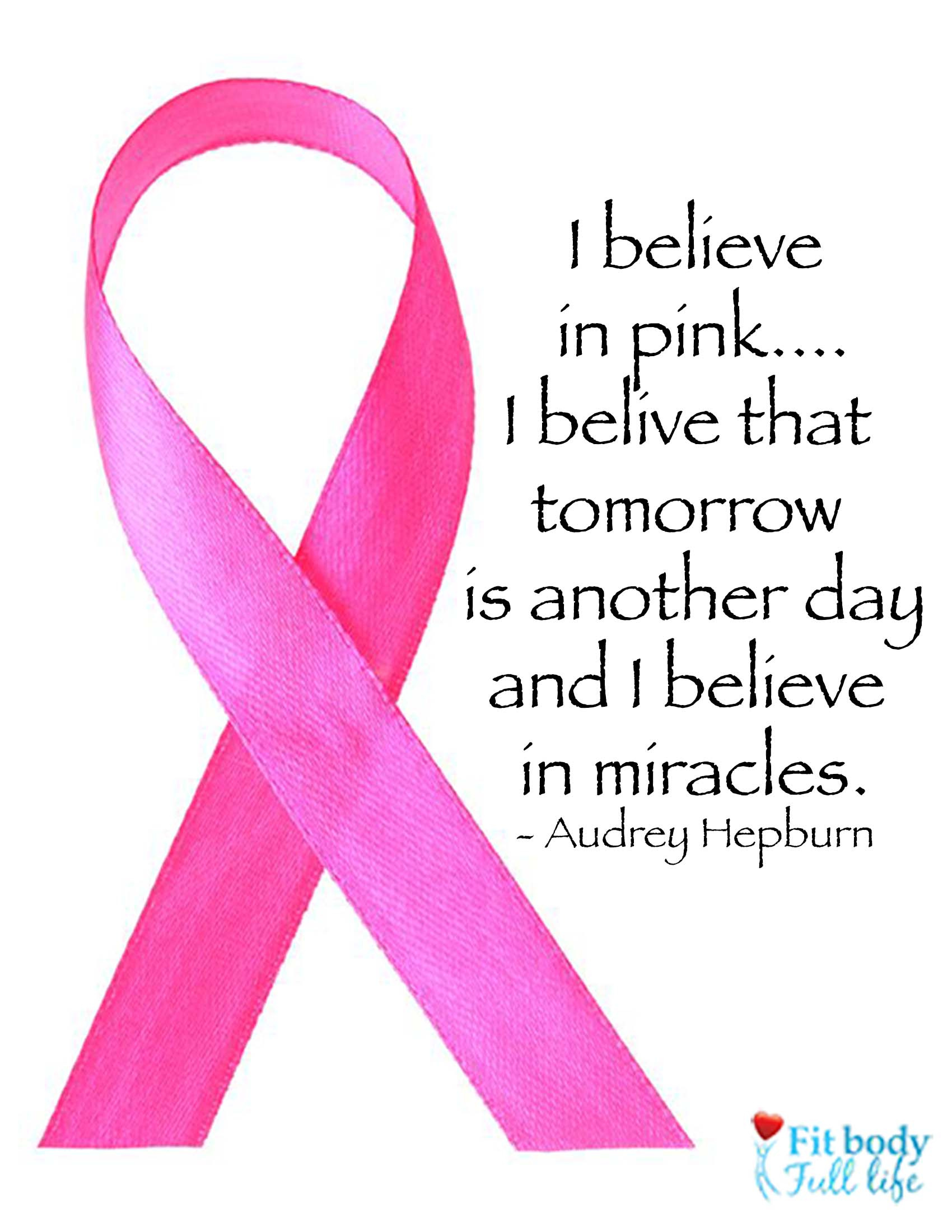 Free Printable - &amp;quot;I Believe In Pink&amp;quot; Word Art - Chrissy Chitwood with Free Printable Breast Cancer Ribbon
