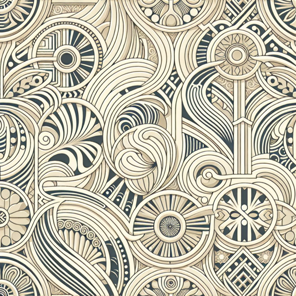 Free Printable Ivory Cream Art Deco Pattern Scrapbook Paper with regard to FREE Printable Art Deco Images