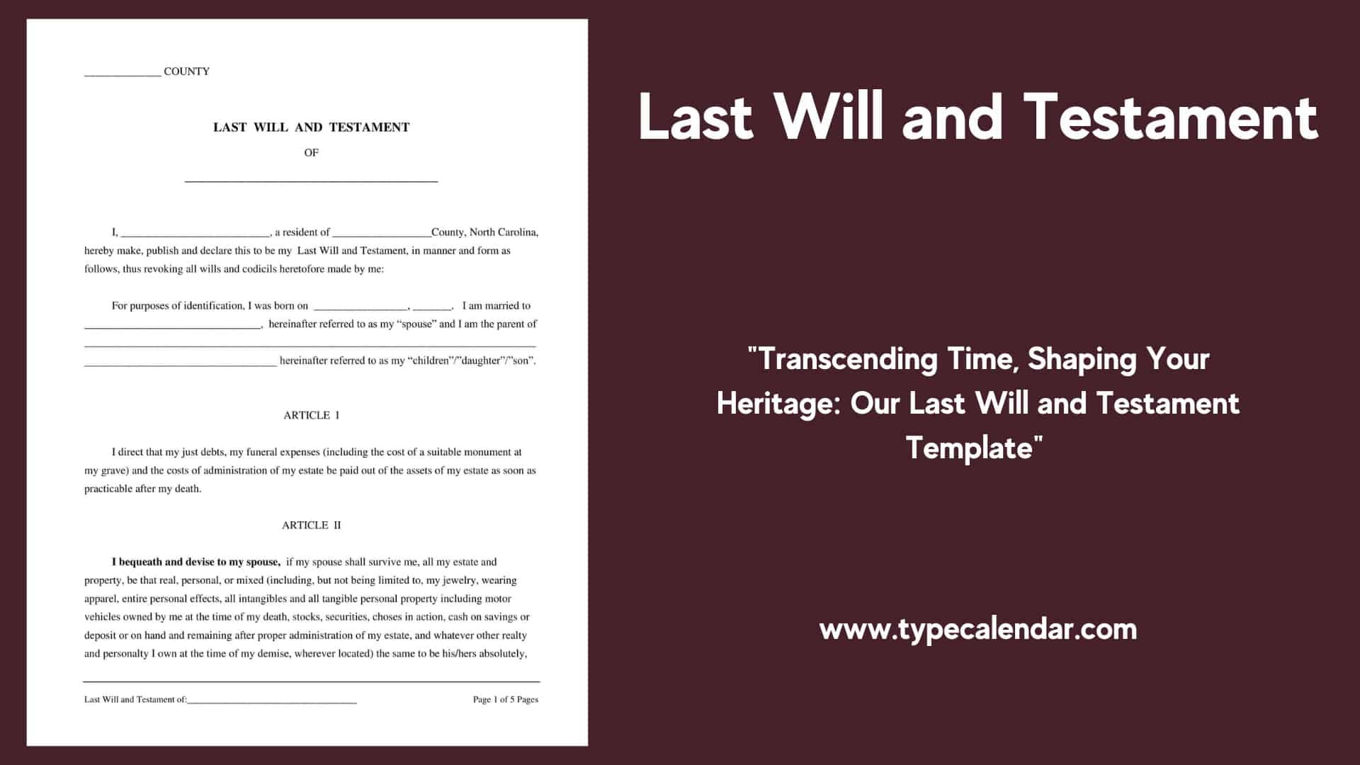 Free Printable Last Will And Testament Templates [Pdf, Word] within FREE Printable Blank Last Will and Testament