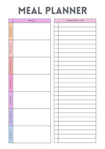Free Printable Meal Planner Templates To Edit Online | Canva throughout Free Printable Blank Meal Planner