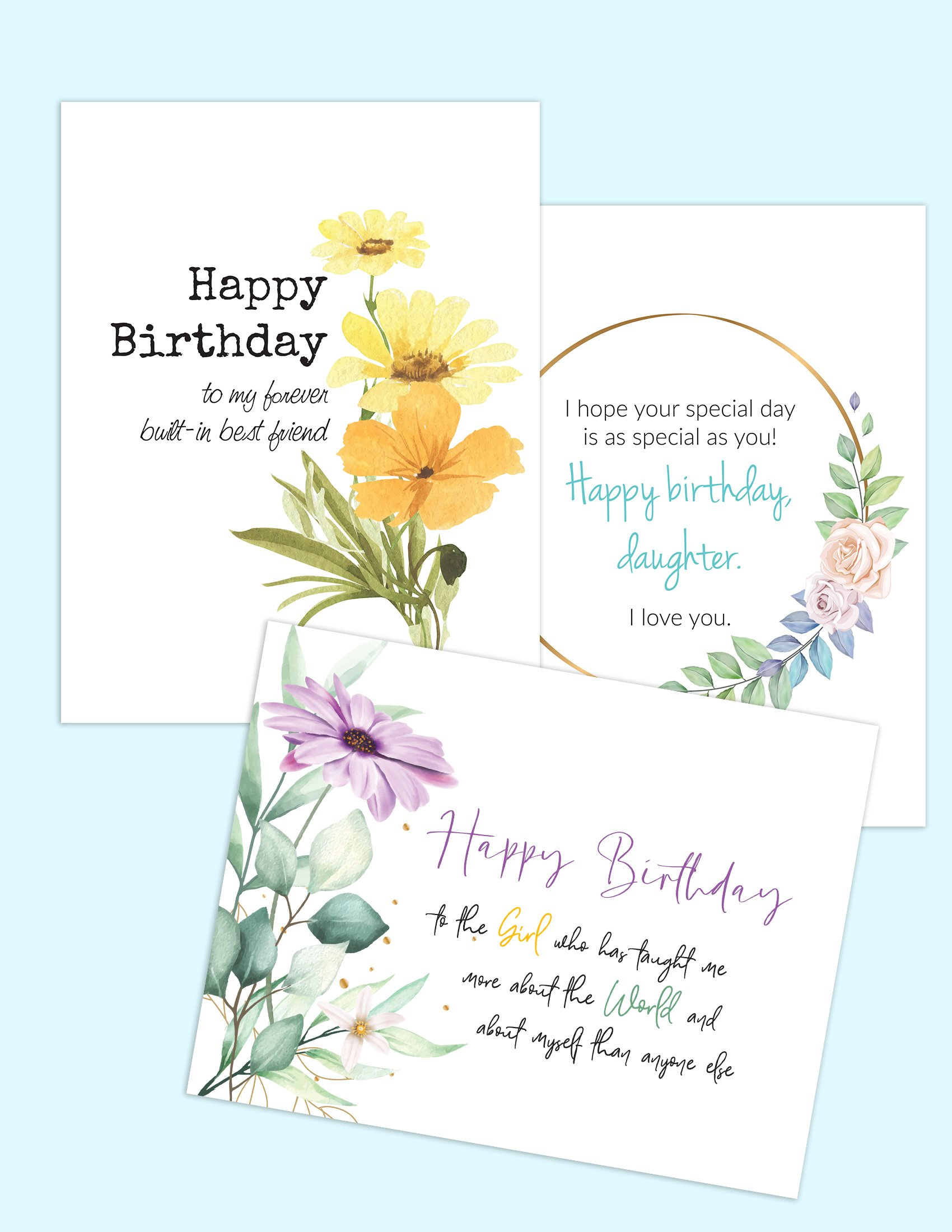 Free Printable Meaningful Birthday Quotes For Daughter From Mom throughout Free Printable Birthday Cards For Daughter From Mom