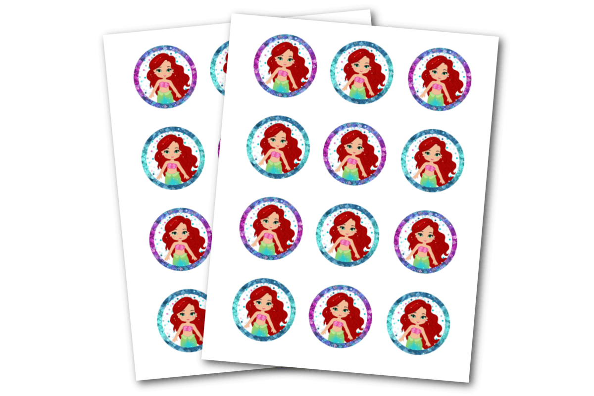 Free Printable Mermaid Cupcake Toppers - Fun Money Mom pertaining to Free Printable Ariel Cupcake Toppers