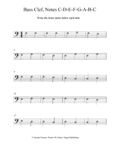 Free! Printable Music Note Naming Worksheets — Presto! It'S Music within Free Printable Bass Clef Worksheets