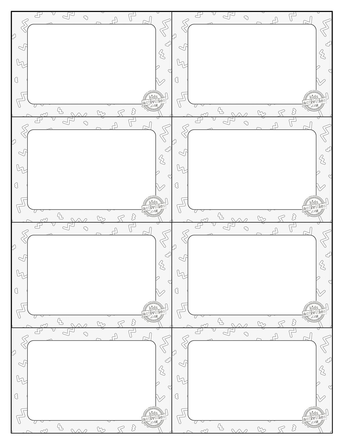 Free Printable Name Tags For School, Parties, &amp;amp; More | Kids for FREE Printable Black and White Name Tags
