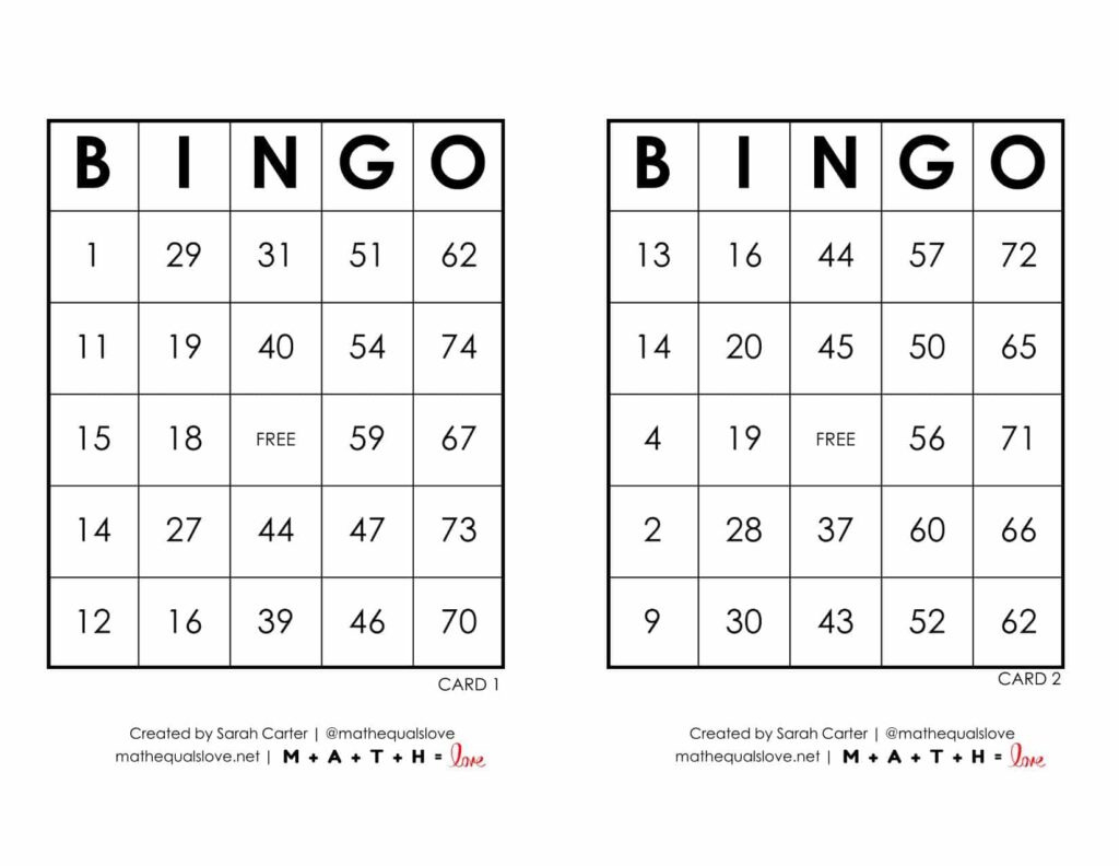 Free Printable Pdf Bingo Cards And Call Sheet (1-75) inside Free Printable Bingo Cards 1-100