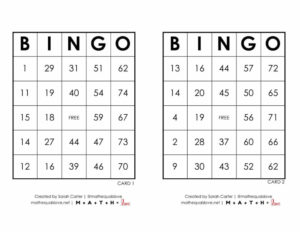 Free Printable Pdf Bingo Cards And Call Sheet (1-75) with Free Printable Bingo 1 75
