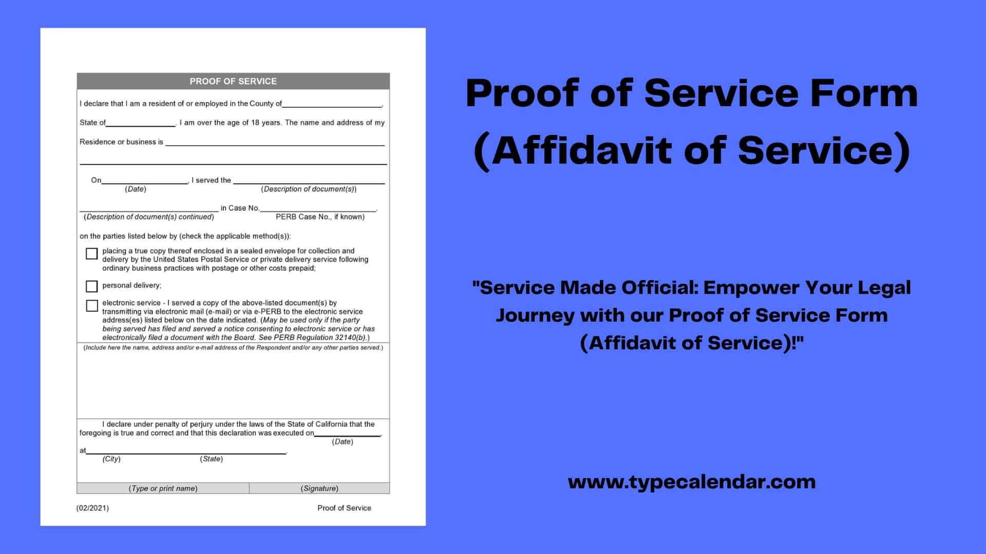 Free Printable Proof Of Service Form Templates [Pdf &amp;amp; Word] in Free Printable Blank Legal Forms