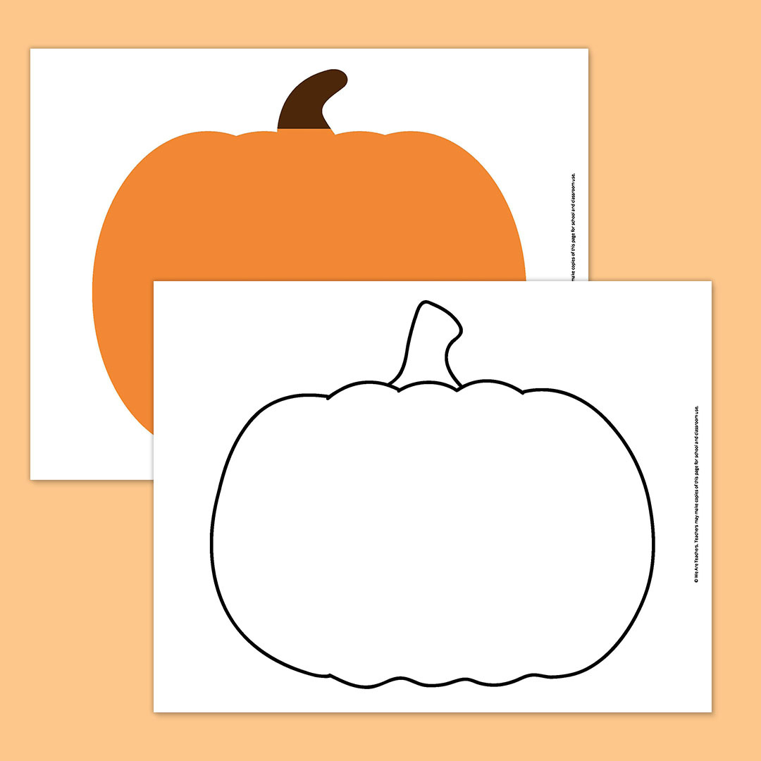Free Printable Pumpkin Template Bundle For Fall in FREE Printable Blank Pumpkin Template
