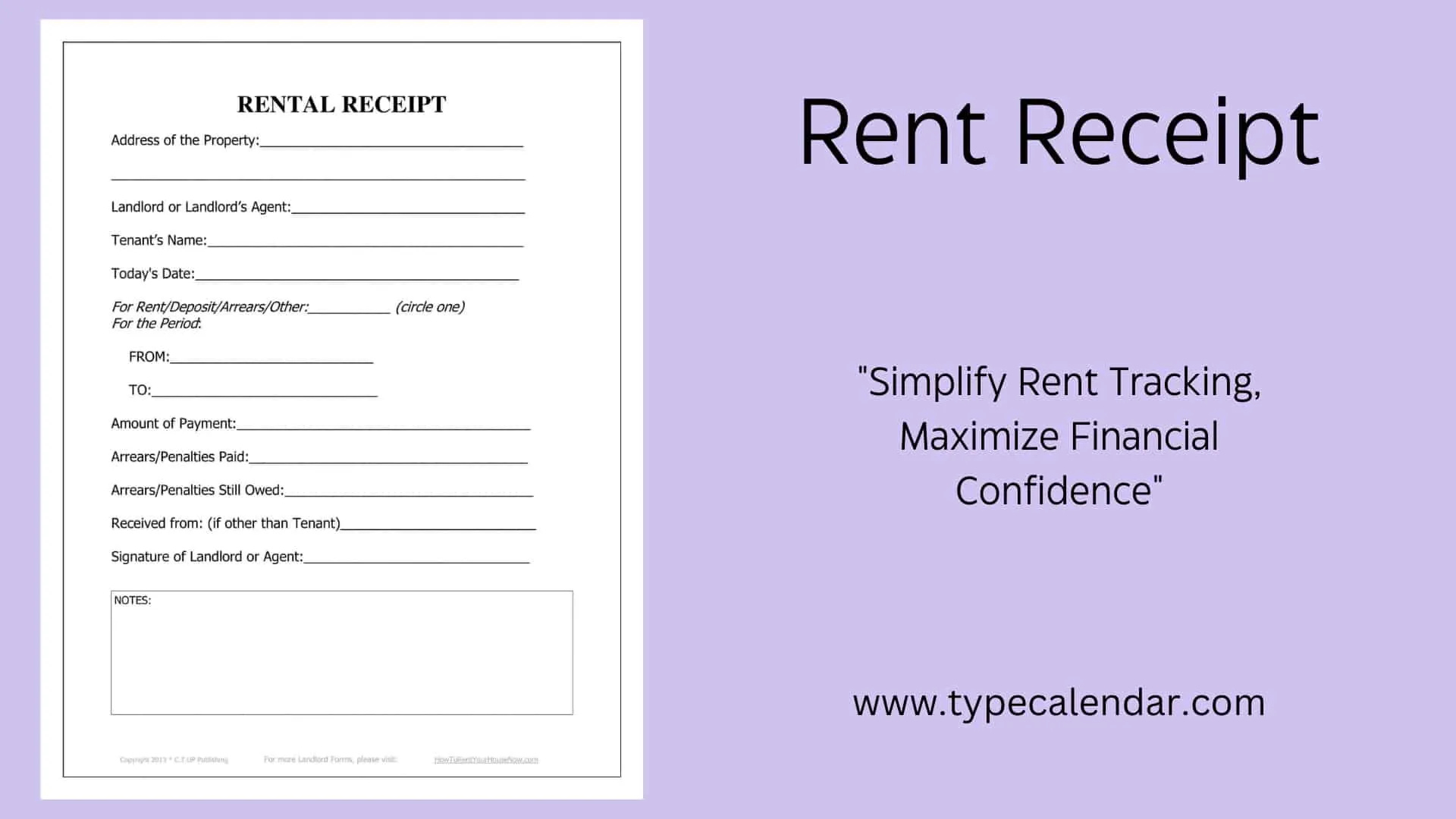 Free Printable Rent Receipt Template [Word, Excel] +Fillable Download for FREE Printable Blank Rent Receipts