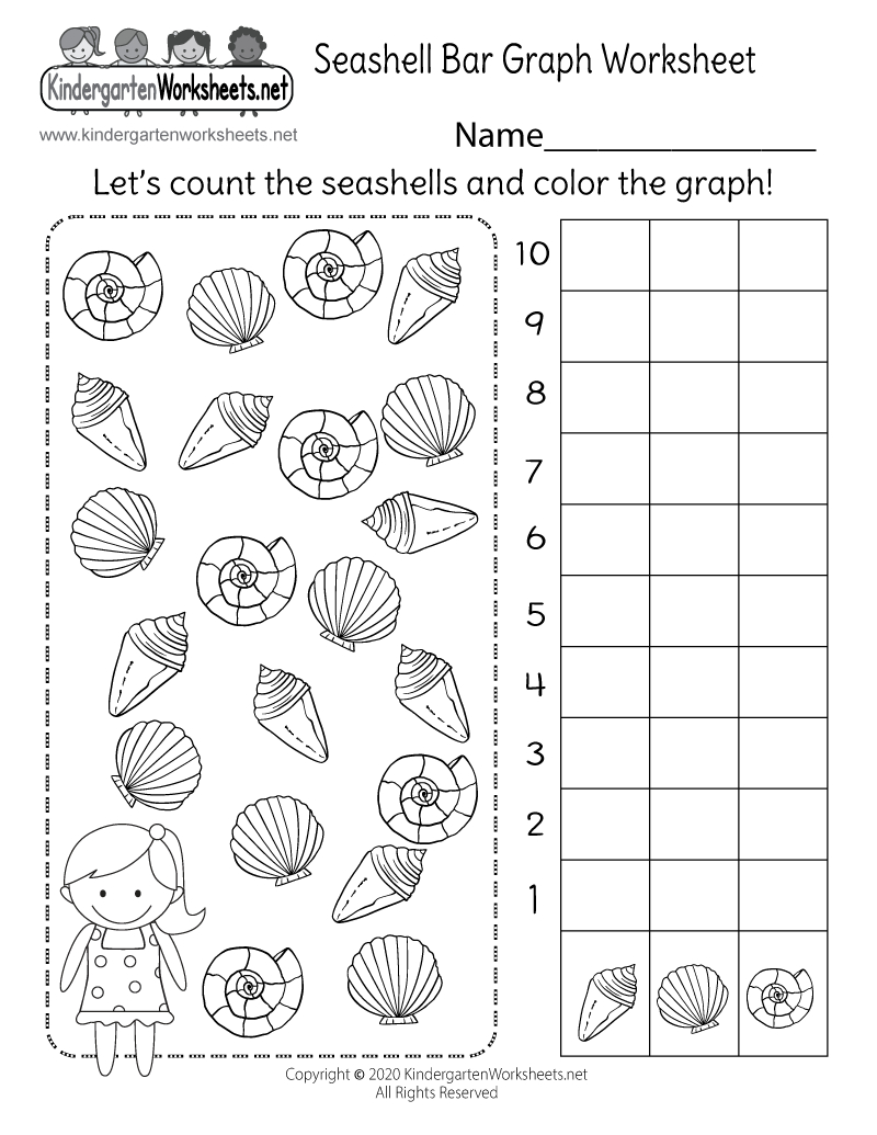 Free Printable Seashell Bar Graph Worksheet regarding Free Printable Bar Graph Worksheets