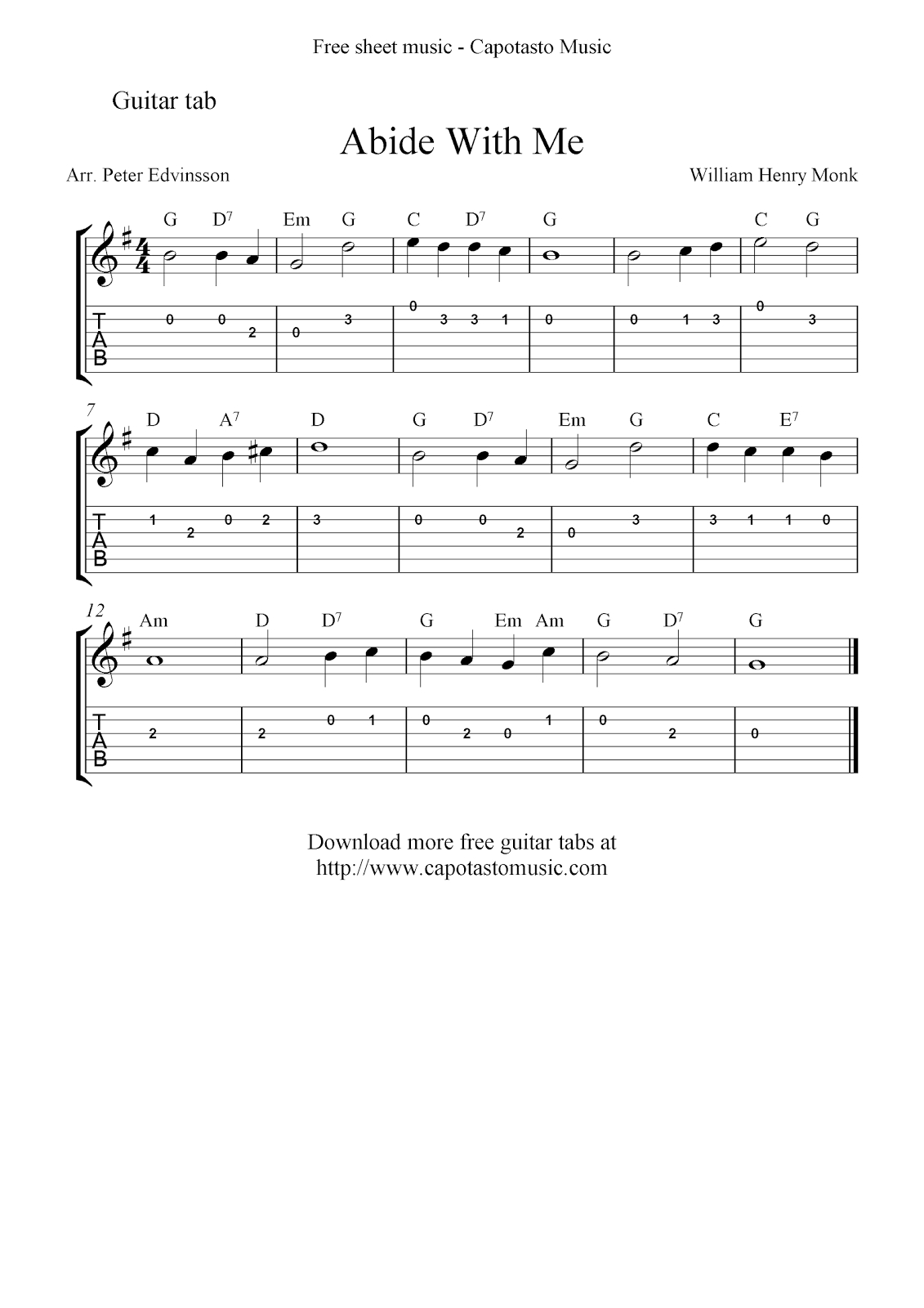 Free Printable Sheet Music For Guitar with regard to Free Printable Beginner Guitar Songs
