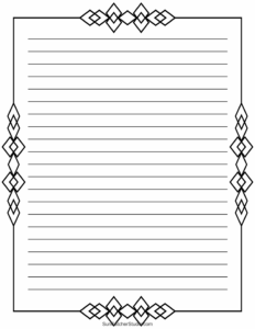 Free Printable Stationery And Lined Letter Writing Paper – Free pertaining to FREE Printable Border Paper with Lines