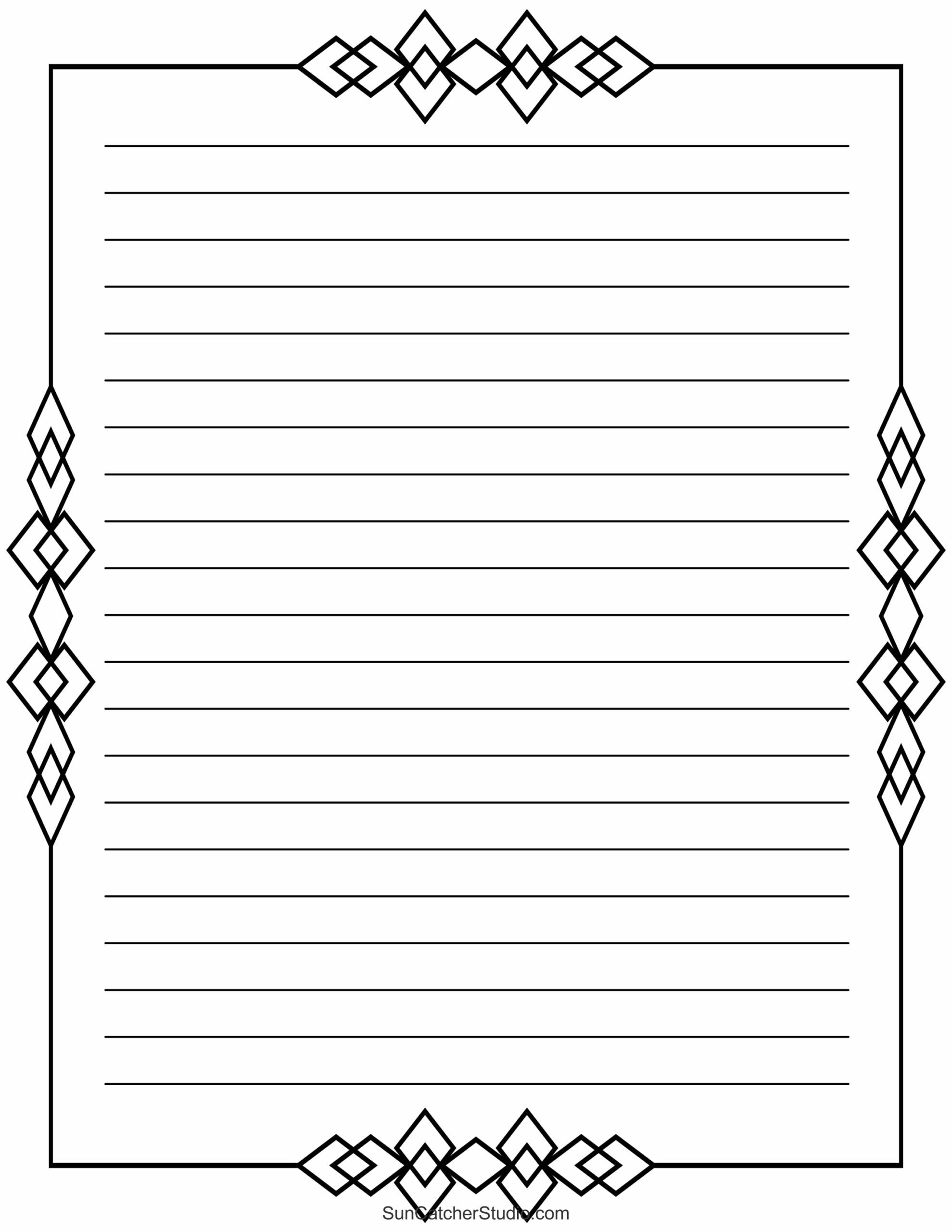 Free Printable Stationery And Lined Letter Writing Paper – Free pertaining to FREE Printable Border Paper with Lines