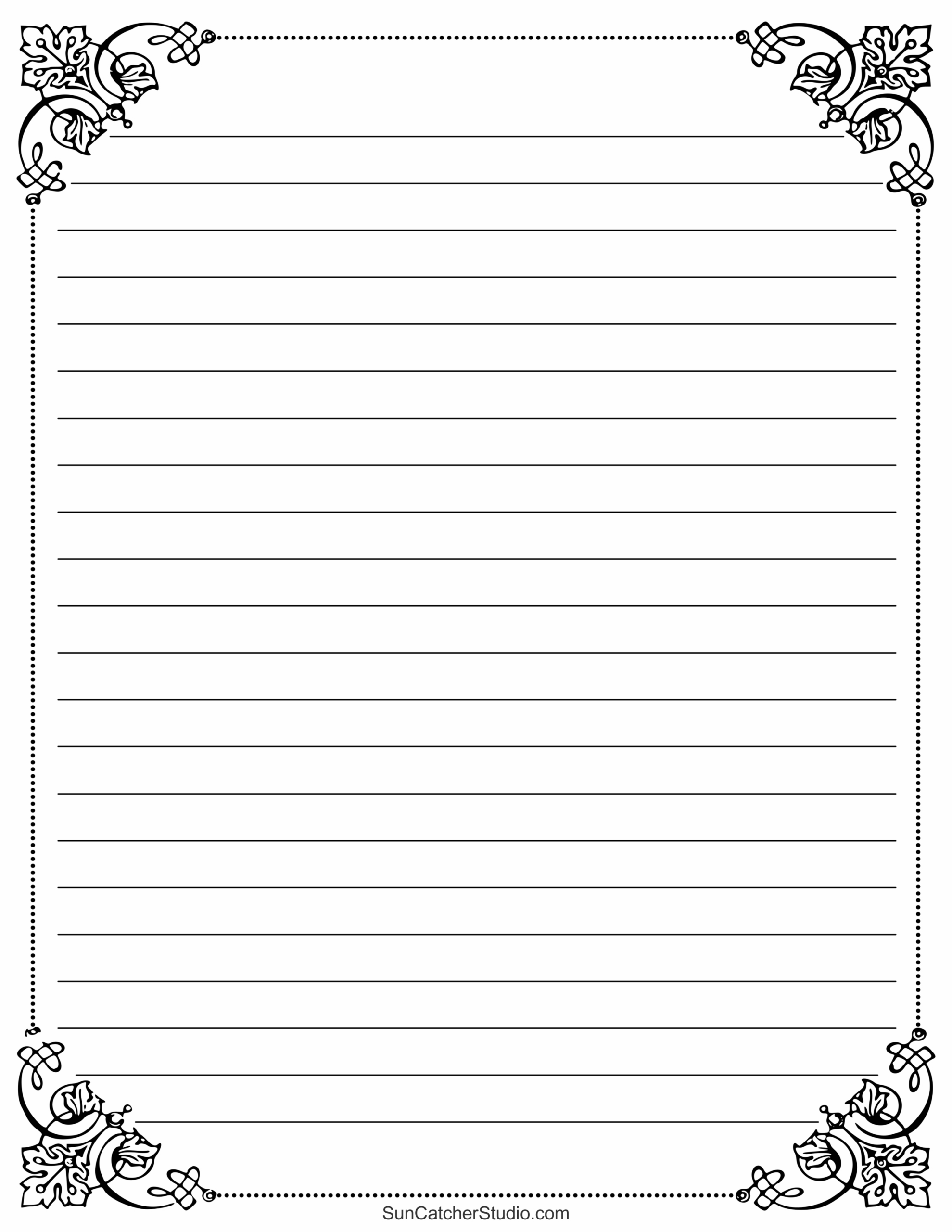 Free Printable Stationery And Lined Letter Writing Paper – Free with Free Printable Blank Writing Paper