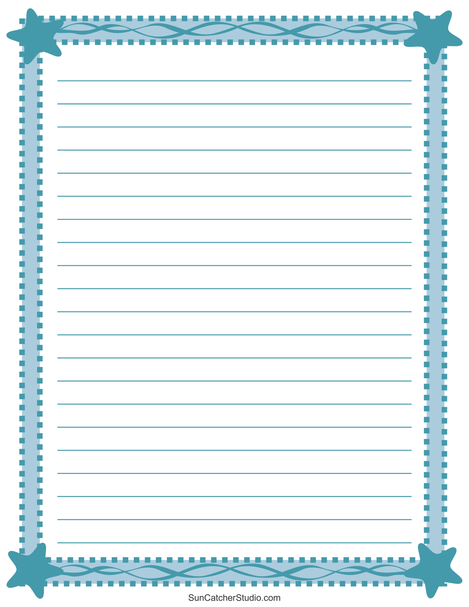 Free Printable Stationery And Lined Letter Writing Paper – Free within Free Printable Border Paper With Lines