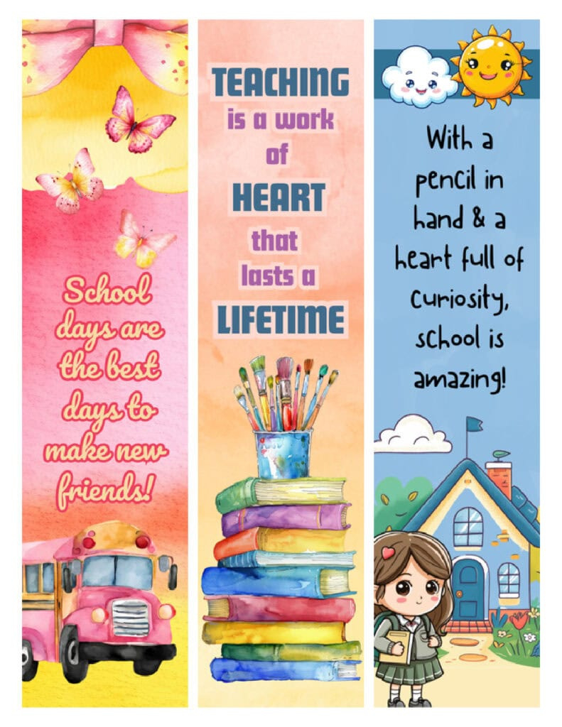 Free Printable Teacher Bookmarks – Appreciation Gift – Marketing within Free Printable Bookmarks For Teachers