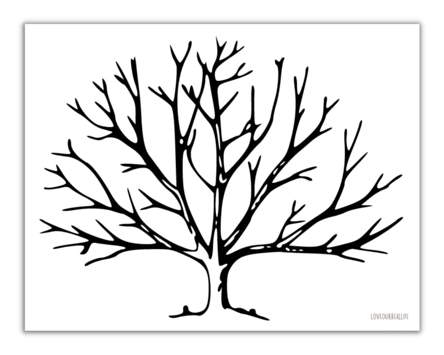 Free Printable Trees Without Leaves Template - 19 Pages ⋆ Love in Free Printable Bare Tree Template