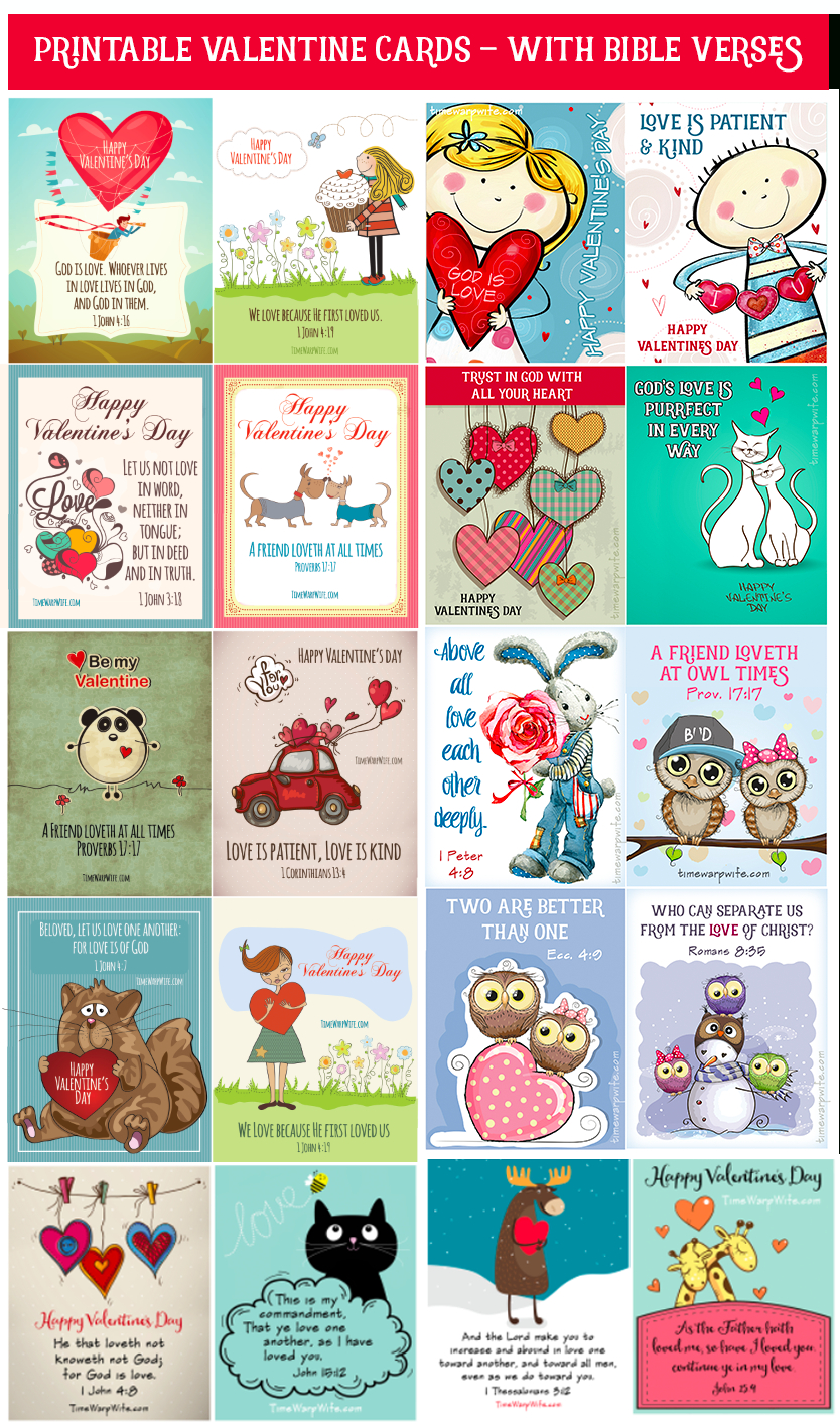 Free Printable Valentine&amp;#039;S - With Bible Verses - Time-Warp Wife with regard to FREE Printable Bible Verse Valentine Cards