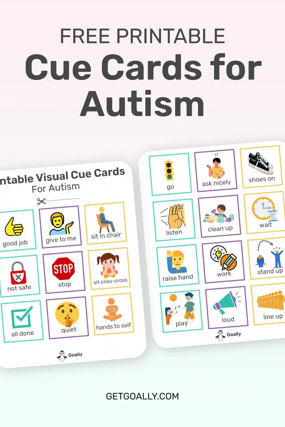 Free Printable Visual Cue Cards For Autism intended for Free Printable Behavior Cue Cards
