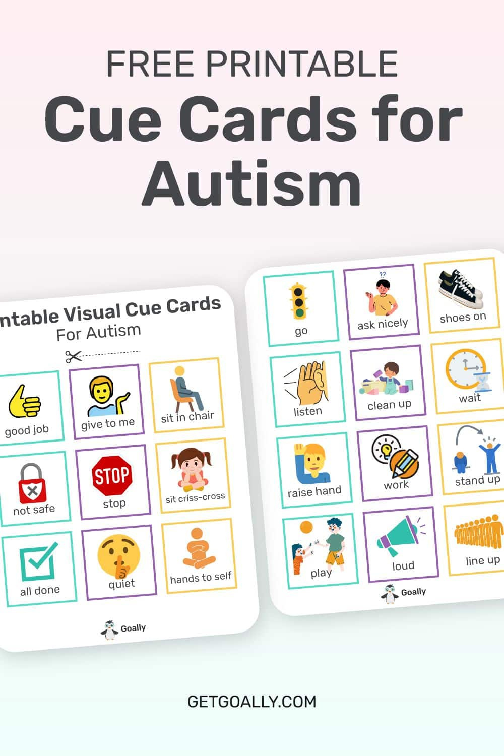 Free Printable Visual Cue Cards For Autism intended for Free Printable Behavior Picture Cards
