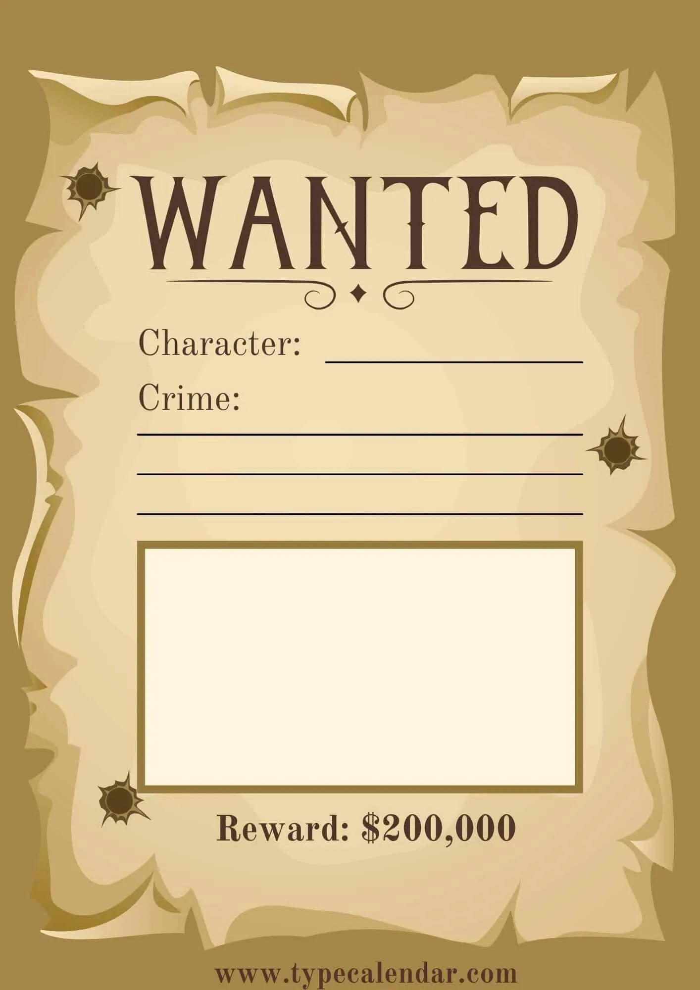 Free Printable Wanted Poster Templates [Word, Pdf] One Piece with Free Printable Blank Wanted Poster
