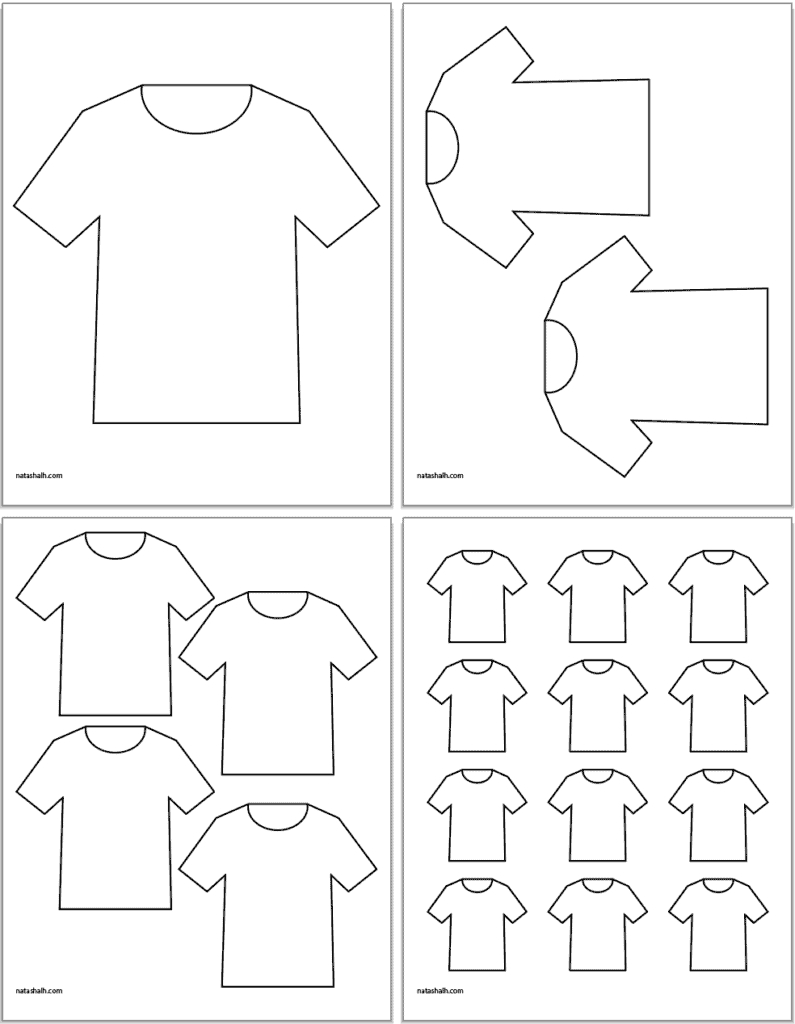 Free Printable White T-Shirt Template (Blank T-Shirt Coloring with FREE Printable Blank T Shirt Template