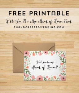 Free Printable Will You Be My Bridesmaid Card | Mountain Modern Life % for FREE Printable Bridesmaid Card Template
