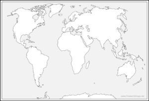 Free Printable World Maps regarding Free Printable Black And White World Map