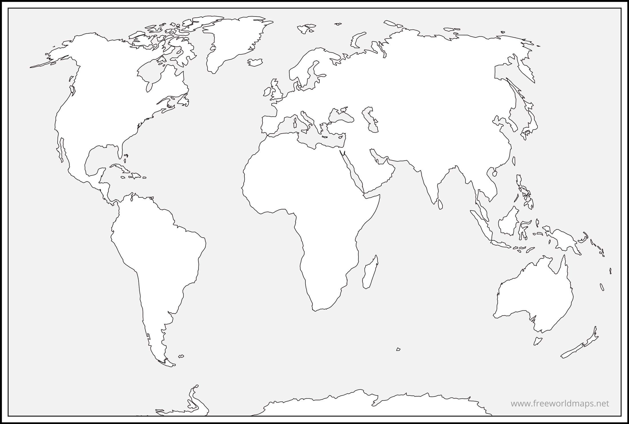 Free Printable World Maps regarding FREE Printable Blank World Map Worksheet