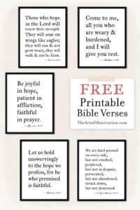Free Printables: Bible Verse Wall Art — The Art Of Observation for FREE Printable Bible Verse Art