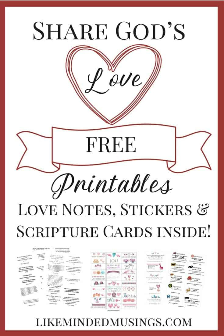 Free Printables: God&amp;#039;S Love Notes, Stickers &amp;amp; Scripture Memory intended for Free Printable Bible Verse Stickers