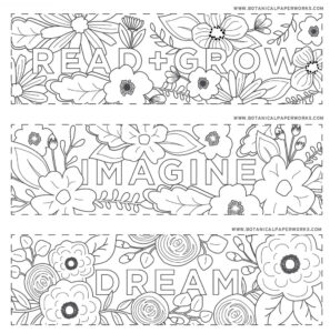 Free Printables} Read + Grow Coloring Bookmarks For Back-To-School pertaining to FREE Printable Bookmarks to Print