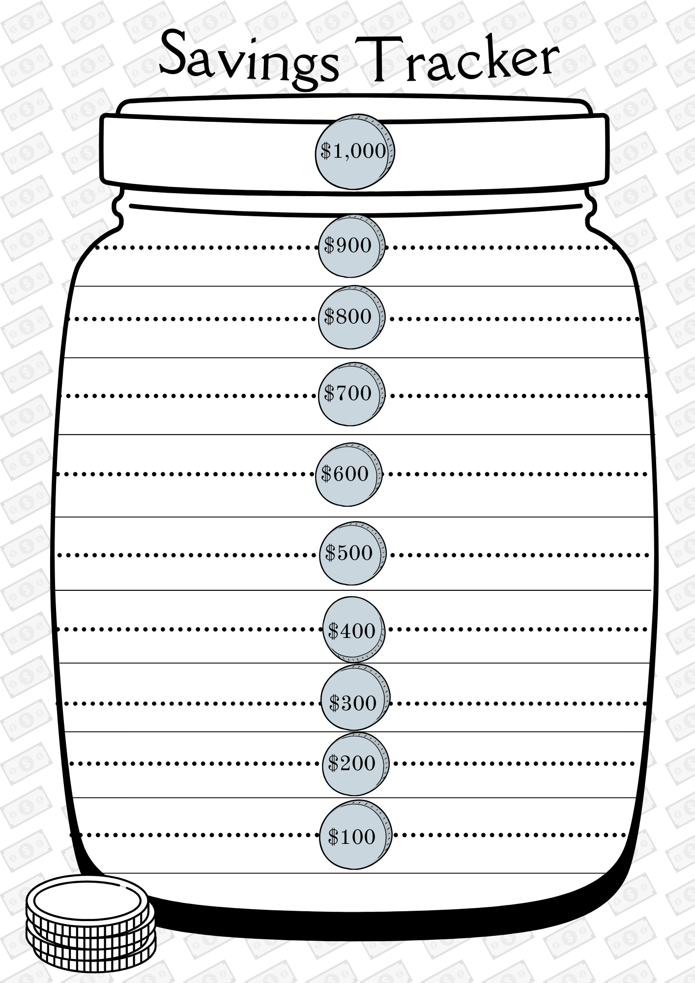 Free Printables To Keep You On Track In The New Year | Seacoast Moms regarding FREE Printable Bullet Journal Savings Tracker